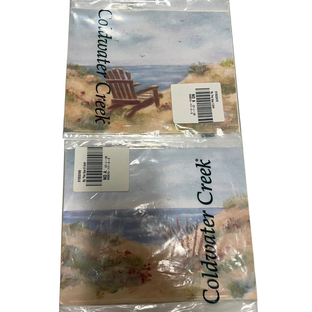 Coldwater Creek By The Sea I & II Beach Art Prints Francesca Martinelli Set of 2